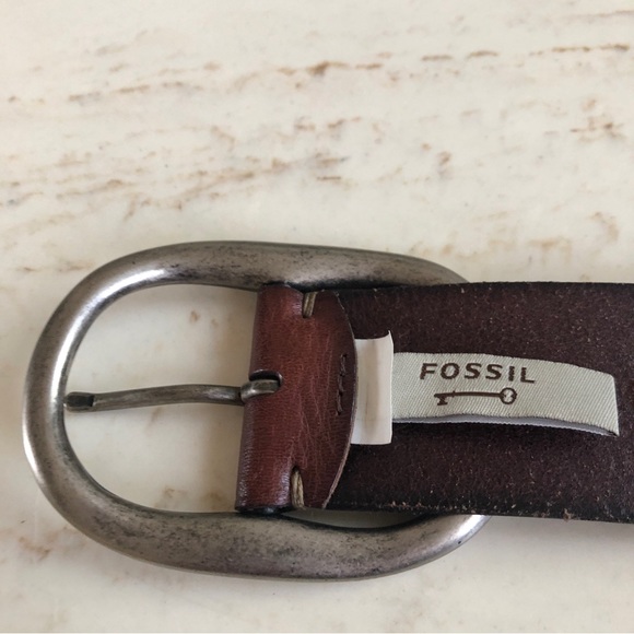 New Fossil Genuine Leather Belt Brown Size M main image 4